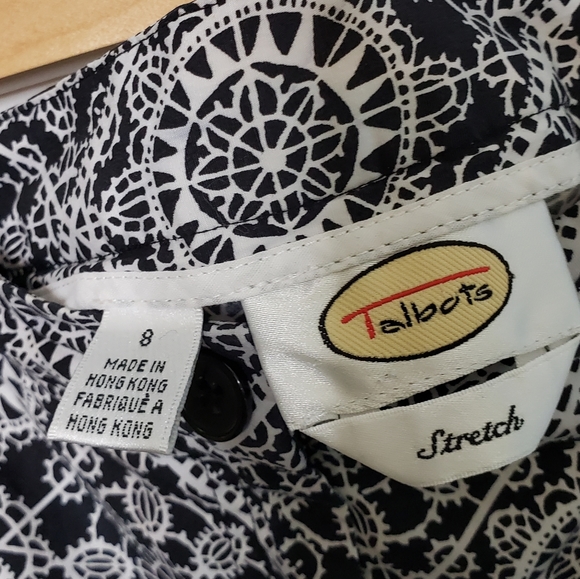 Talbots vintage stretch cropped pants tile/lace print EUC - Picture 5 of 10